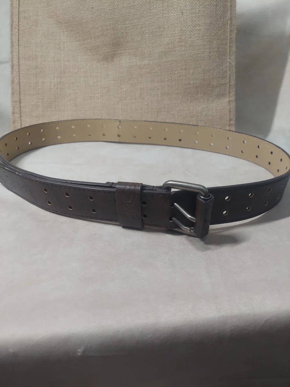 Men's CAT Caterpillar Double-Prong Brown Belt - Size XL (38-40)